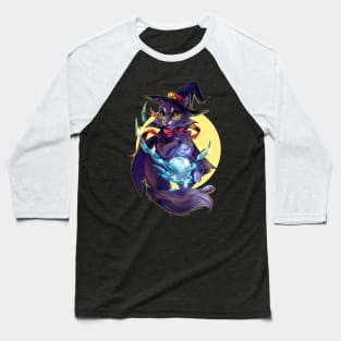 Cat Witch Baseball T-Shirt